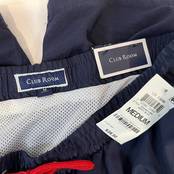 Club Room Men's Navy Blue Quick-Dry Performance 7" Swim Shorts - Size Medium NWT - Picture 5 of 5